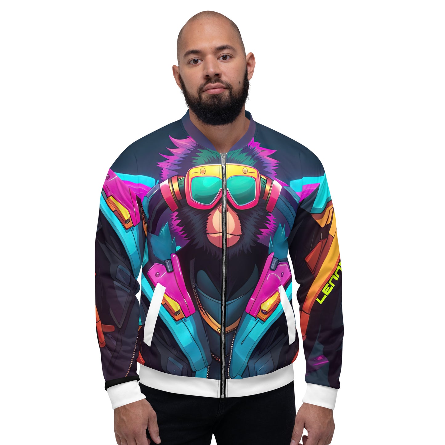 "Neon Chimp" - Unisex Bomber Jacket